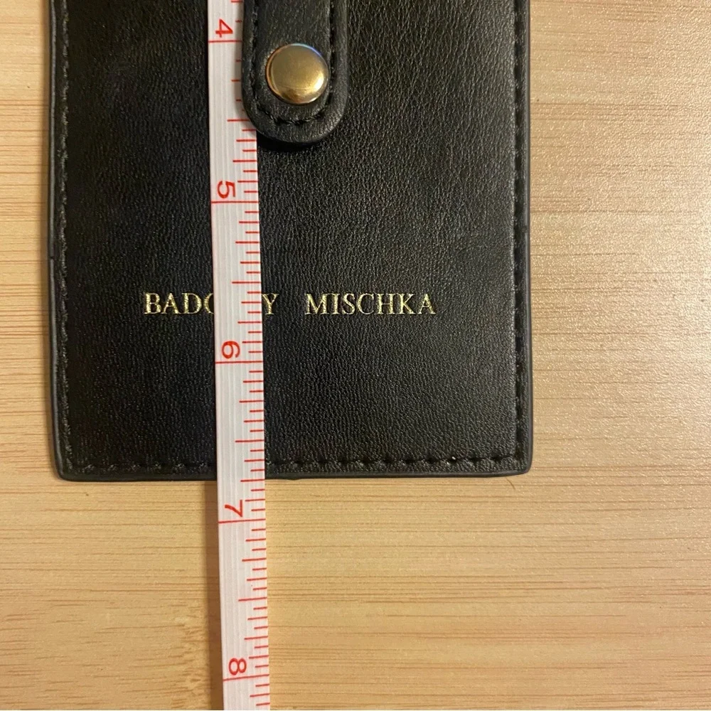 NEW Badgley Mischka Black Simple Cards Holder 7 Card Slots